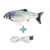 고양이 USB 충전기 장난감 고기 대화형 전기 플로피 현실적인 반려동물 씹는 린 애완동 용품 고양이강아지, JUMP AND USB Cable 3