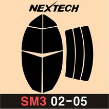NEXTECH SM3 측후면 세트 국산 열차단 썬팅필름 썬팅지, 30%, 1.SM3 (02-05), 르노삼성