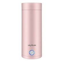 휴대용분유포트 여행용 접이식 전기 포트 휴대용 미니 주전자 400ML 보온 컵 커피 차 물 보일러 온도 제어 스마트 보온병, pink+UK
