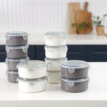 플라팜 밀폐 3칸 직장인도시락통 2P세트 냉동밥보관용기 반찬통, 소형(아이보리1p+그레이1p), 1set, 2P