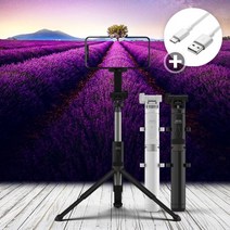 요이치 4세대 블루투스 셀카봉 삼각대 WT800 + 삼성정품 C타입 케이블, 블랙