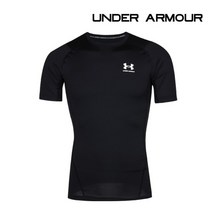 언더아머 언더아머 반팔티셔츠 히트기어 아머 컴프레션 블랙 1361518-001