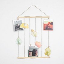 우드 포토 행거 노끈 벽에 사진 걸기 붙이기 꾸미기 거실 폴라로이드 신혼집 인테리어 꾸미기 사진, 우드포토행거