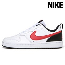 [나이키] GS 스니커즈 코트 버로우 로우2 흰빨검 BQ5448-110