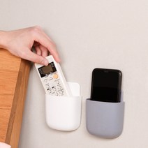 리모컨 수납함 TV 에어컨 벽걸이 벽걸이 펀치프리 핸드폰 수납선반걸이, 선셋 옐로우
