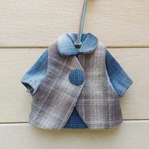 조끼입은 키홀더 만들기 DIY 패키지, 파랑