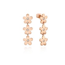 [리타모니카] [조이/이다인 착용]Metal Blossom Triple Earrings