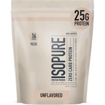 Isopure Zero Carb Unflavored Whey Protein 이소푸어 제로 카브 무첨가 단백질 파우더 1lb(454g)