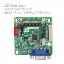 무료 프로그램 버전 MT516-B 일반 LVDS LCD 드라이버 보드 VGA 12-42 인치 모니터 패널 점프 캡 DC 5V 3.3V, 한개옵션0