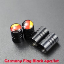 4pcs 자동차 휠 타이어 밸브 현대 ix35 ix45 ix20 ix25 i10 i20 i30 i40 hb20 소나타 베르나 솔라리스 엘란트라 액센트, 독일 국기 블랙
