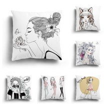 쇼파쿠션 린넨 카페쿠션 북유럽 거실 인테리어 패브릭 쿠션 솜 소파 알파벳 볼 이케아 27, m7-279