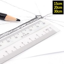 규즈몰 플라스틱 자 공부자 긴자 직선 측정 15cm 20cm 30cm, 1개