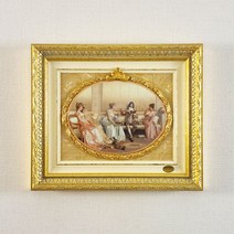 이태리 수입 엔틱 금장 소품 코르니치 BAROC 10 - A 세라믹 연인 명화 그림 액자