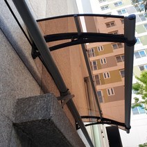 캐노픽스 550 X 1300 조립식창고견적 난간대 이동식주택 서산 농막 차양막 테라스차양막, 블루 렉산 검정 브라켓 검정 바