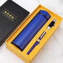 개업기념품 하객 이벤트 비지니스 마음대로 길동무 예 미니선물 맟춤제작 팬시 거래처 종업원 1910609992, 블루 일자 컵 _펜 _USB메모리 _