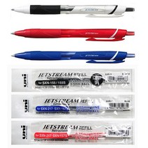 유니 미쯔비시 제트스트림 볼펜 0.5mm SXN-150-05 리필심 1개입 고급볼펜 필기볼펜, 1개, 0.5 볼펜_리필심 -블랙(1개입)