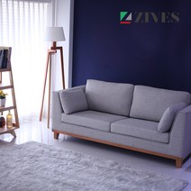 아델라 3인용 패브릭패턴 인조가죽소파, 그레이
