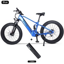 1000W 전기 지방 자전거 해변 자전거 경보 Bafang BBSHD 모터 LG 셀 전체 서스펜션 Powrful 산 Ebike 눈 전자 자전거, 파란색 배터리 1 개, 중국