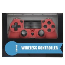 레이싱 휠 핸들 컨트롤러 자동차 게임 ps4 slimproiphonepcandroidsteam 6 축 자이로 스코프 이중 진동 무선 용 sony ps4 패드 용 무선, 빨간색