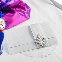 결혼식 돌잔치 청첩장 초대장 종이 은별 케이스 백색