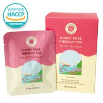 HACCP 인증 허니 로즈 히비스커스 원액 꽃잎 저온 건조 티백 차 티 삼각티백 망 개별포장, 10티백 x 4개