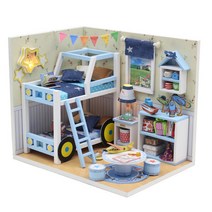 울트라패션 미니어처 하우스 DIY 집콕놀이 취미 집만들기 diy, 05_부릉부릉 이층침대_M019