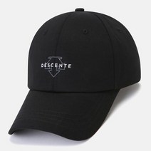 데상트모자 JQS SN323HCP71-BLK 스포츠베이직 워딩 볼캡 / BLK0, S-M