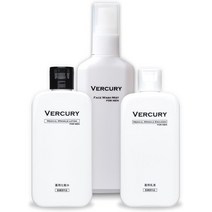 일본직발송 6. バーキュリー VERCURY 버큐리 페이스 케어 세트 미스트 세안 화장수 유액 남성 각 100ML 약, One Size, One Color