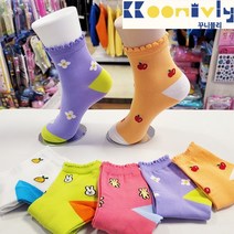 꾸니블리 봄빛향기 중목양말5켤레세트## 화사한봄 아동양말 예뻐요!!