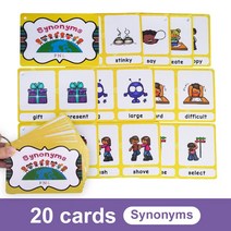 영어 문법 플래시 카드 복수 동사 시제 동의어 반의어 어휘 영어 카드, Synonyms