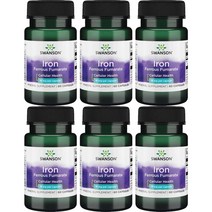 스완슨 Swanson Iron Ferrous Fumarate 철분 푸마르산 18mg 60정 6병, x, 1개