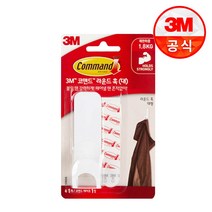 3M 코맨드 벽걸이 라운드 훅 대형, 상세설명 참조, 없음