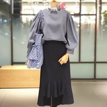 오더렛 오더렛 라운드넥 볼륨소매 블라우스-2 (6173288)