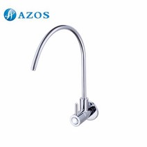 주방 싱크 수도꼭지 물 정화 필터 탭 회전 주둥이 황동 크롬 광택 단일 벽 마운트 QJS110