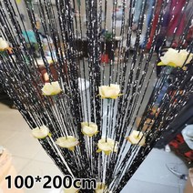 도어 라인 커튼 장미 꽃 모양 창 스레드 매달려 현관 문자열 술 밸런스 디바이더 장식 홈 DIY