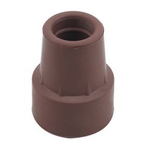 엘보우클러치 19mm 고무 워킹 스틱 메탈 페룰 하단 엔드 커버 지팡이 목발 패드 1 개 튼튼한, 02 brown