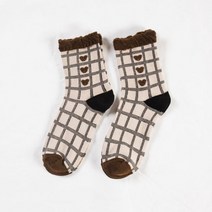양말 동물 프린트 베어 носеи 스포츠 여성 코튼 rhombus girl socks