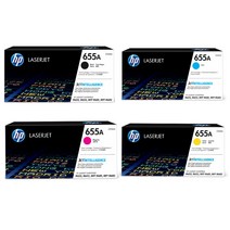 HP Color LaserJet Enterprise M653dn(CF450A/CF451A/CF452A/CF453A) 정품토너 4색1세트 검정 12500매/칼라 10500매, 1개, 4색세트