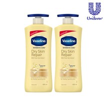 바세린 드라이 스킨 리페어 바디로션, 400ml, 2개