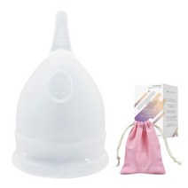 월경컵 생리컵 생리용품 월경컵 세정 출입하기 쉬운 누출 없는 부드러운 세척 소독 (노브 타입 L(단품) 화이트) 月経カップ 生理カップ 生理用品 月経カップ洗浄 出し入れやすい 漏れ