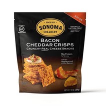 Sonoma Creamery Cheese Crisps Bacon Cheddar 10 Oz 1개입 Savory Snack Keto