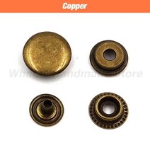 스냅 단추 똑딱이 펀치 25 세트 201 203 패스너 버튼 메탈 프레스 스터드 천 의류 가방 신발 가죽 공예용 옵션 설치 공구 100606, 20mm(201), Copper