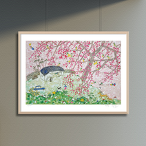 [그림닷컴] 제주생활의 중도 (150 Editions) Pink Sky 이왈종 판화, 그림만주문(액자X)