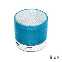 가전제품 전자기기 휴대용 블루투스 미니 무선 스피커 LED TF 카드 USB 서브 우퍼 MP3 음악 PC 휴대폰용, [03] 파란