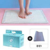 NO세탁 NO가루날림 새롬일회용발매트 대나무원단 기숙사 자취생 발매트 욕실 주방 현관 발수건 각질 무좀균 당뇨발관리, 미끄럼방지매트1개증정