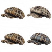 위센티브 체크 패턴 빵모자 빵모자 탐정모자 팔각모자