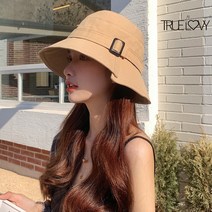 트루러비 겔틴 벙거지 버킷햇 빈티지 버클 클래식 레트로 컬러 트렌드 무지 여성 패션모자
