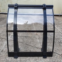 캐노픽스 550x1400 창문 비가림막 차양막 테라스 캐노피, 렉산_투명/브라켓_블랙/파이프_블랙