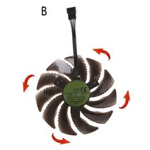 T129215SU 85mm Cooling Fan Cooler for Gigabyte Geforce GTX 1050 1050TI 1060 1070 1070TI G1 Radeon RX, [01] Clockwise
