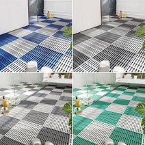 PVC욕실 미끄럼방지 매트 30X30 화장실 바닥 발판 설거지 조립식 받침대 주방 낙상사고예방, 그린